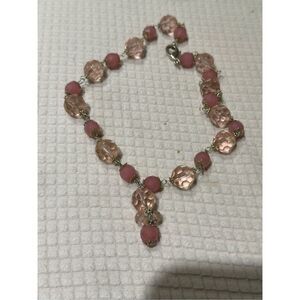 Pink beaded necklace 